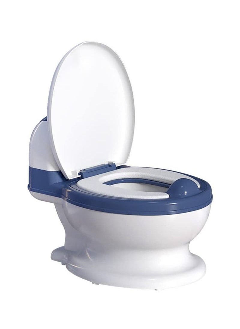 MIXDE Potty Training Toilet, Realistic Potty Training Seat with Cleaning toilet brush, Toddler Potty Chair with Soft Seat, Toilet Tissue Dispenser and Splash Guard, Non-Slip for Toddler  - Image 1