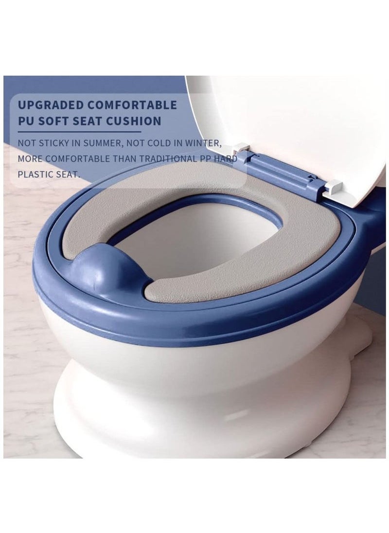 MIXDE Potty Training Toilet, Realistic Potty Training Seat with Cleaning toilet brush, Toddler Potty Chair with Soft Seat, Toilet Tissue Dispenser and Splash Guard, Non-Slip for Toddler  - Image 2