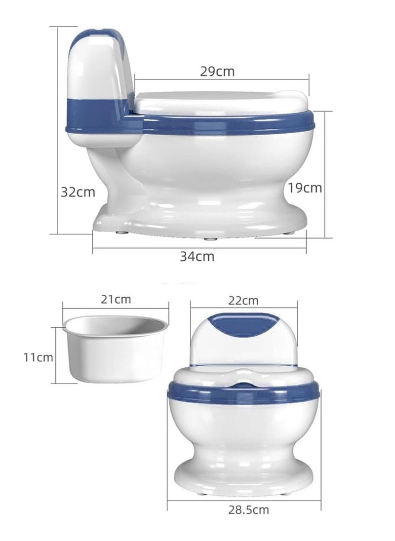 MIXDE Potty Training Toilet, Realistic Potty Training Seat with Cleaning toilet brush, Toddler Potty Chair with Soft Seat, Toilet Tissue Dispenser and Splash Guard, Non-Slip for Toddler  - Image 5