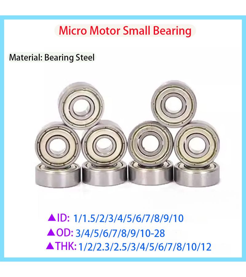 10Pcs 685zz 5x11x5mm High Speed Silent Small Bearing 1mm to 10mm - Image 1