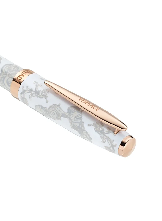 VERSACE White Pen with Gold Trims