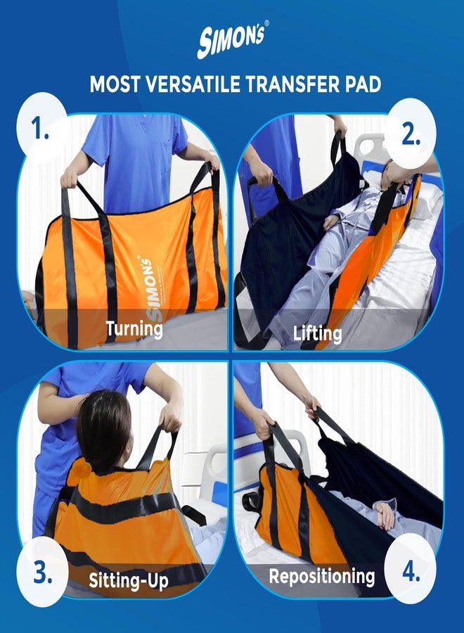 Simon's LiftPro Heavy-Duty Patient Lifting, Turning and Transfer pad, Suitable for Positioning Bed-Ridden Elderly Patients | 8 Handles, Soft Padded, Foldable Transfer Sheet, Must Have for Care givers - Image 3