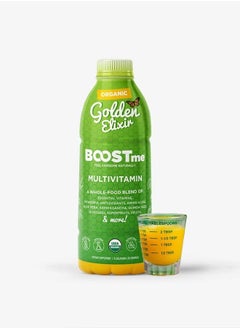 Organic Liquid Multivitamin with Ashwagandha, Amino Acids, Aloe Vera, Vegetables, Superfuits and Antioxidants 100% Organic Golden Elixir