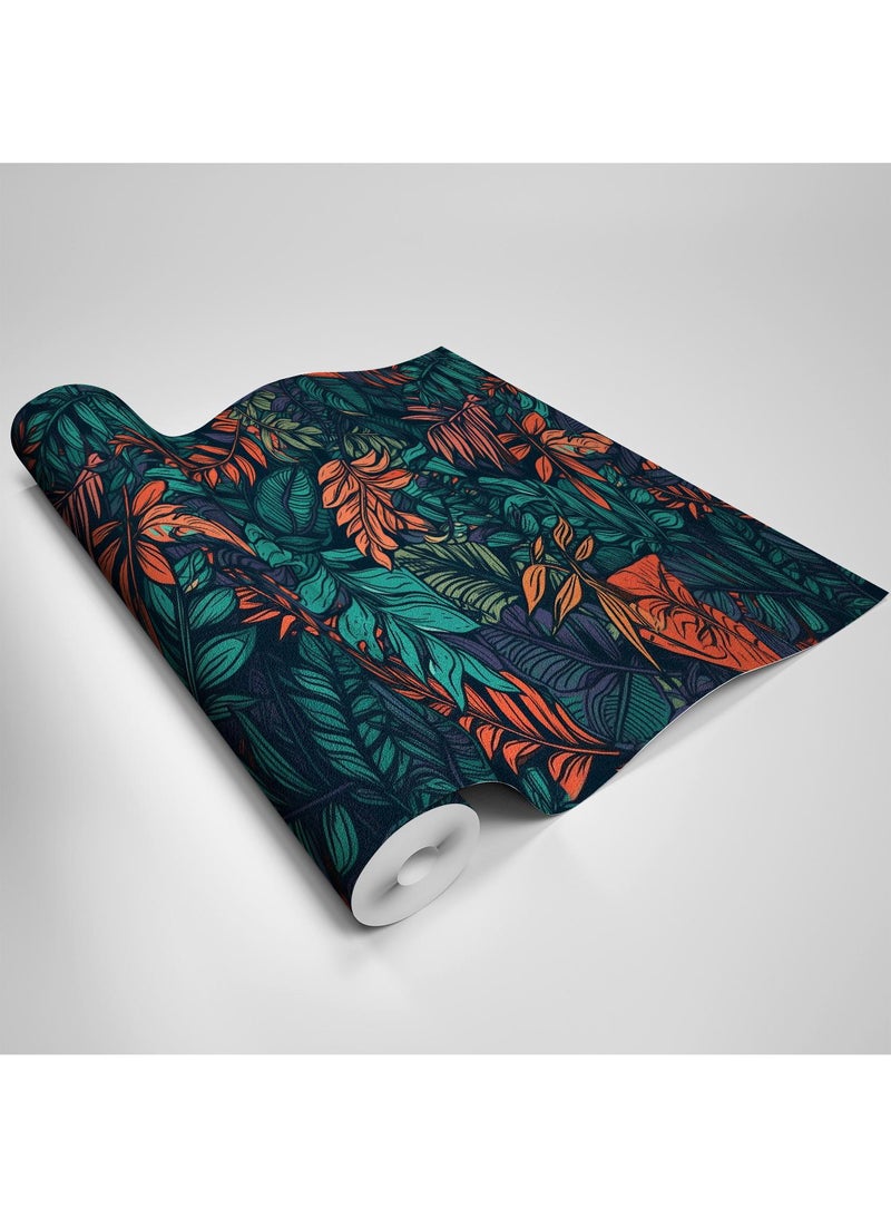 general PVC Vintage Plant Waterproof Self-Adhesive Multi-Purpose Wall Sticker Kitchen And Living Room Self-Adhesive Wallpaper Waterproof And Moisture-Proof - Image 1