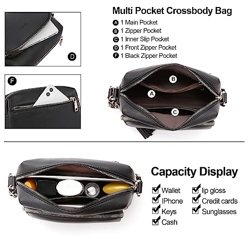 CLUCI Small Crossbody Purses for Women Trendy, Vegan Leather Women's Crossbody Handbags with Adjustable Wide Strap - Image 3