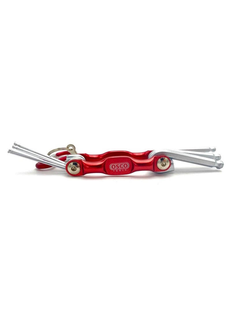 OSCO-TOOLS 7-Piece Ball End Hex Key Set with Holder – Professional CR-V Allen Key Set for Automotive, Mechanical Maintenance, Equipment Repair, and Furniture Assembly - Image 3