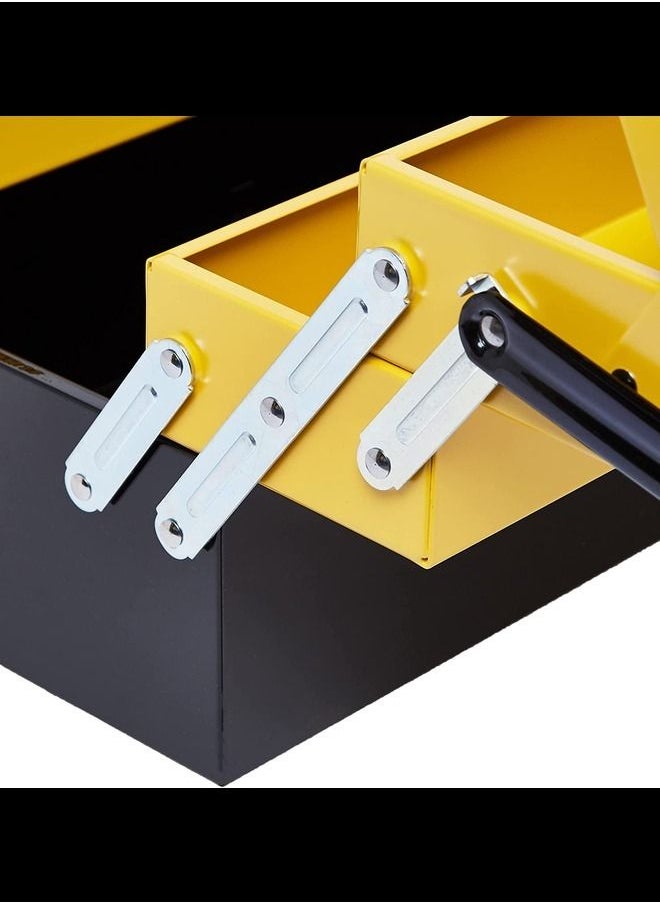 Stanley Metal 2 Drawer Tool Box Black Yellow  - Image 3