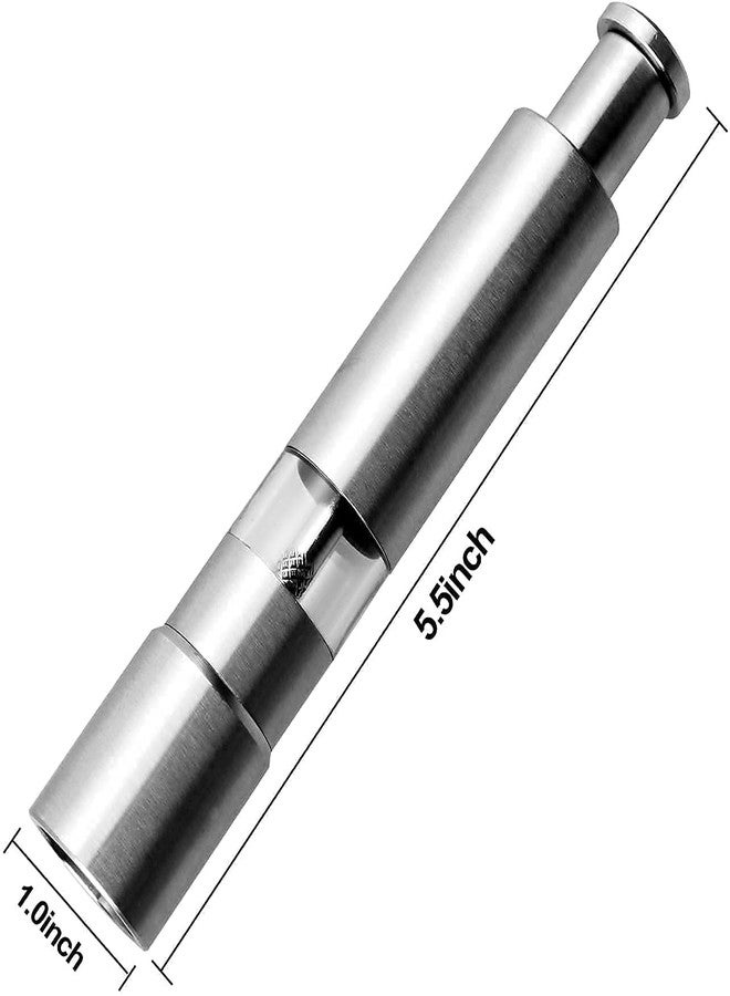 Dcloud Stainless Steel Thumb Presser Salt and Pepper Grinder Tall Salt and Pepper Mill Shakers with Adjustable Coarseness (Pack of 1,Silver Color) - Image 5