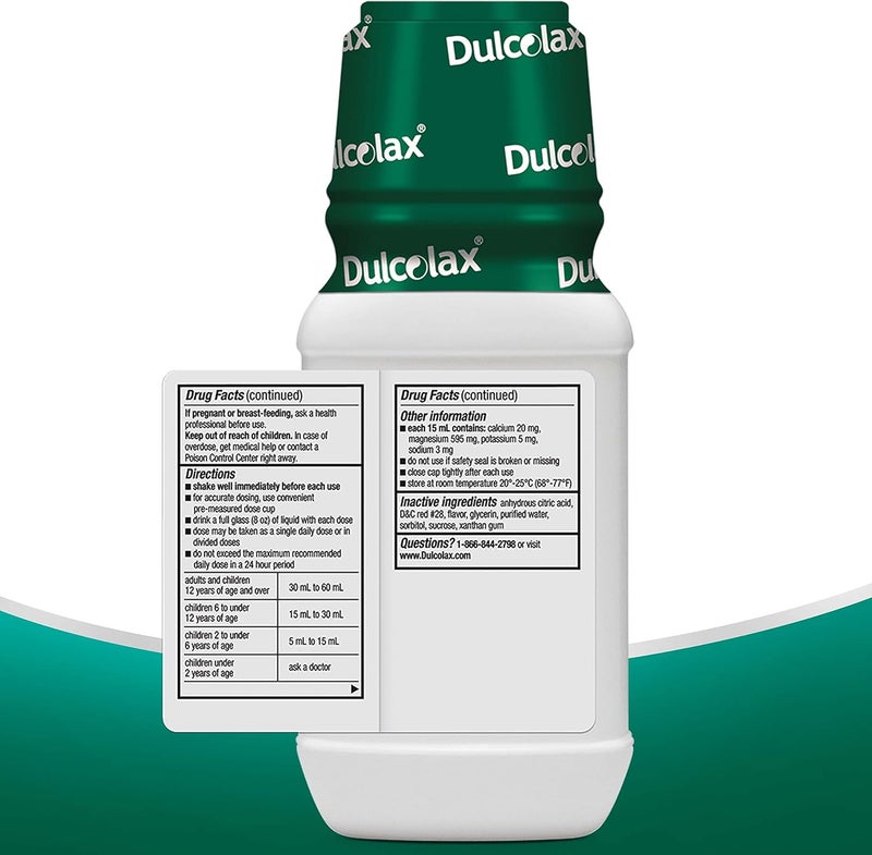DULCOLAX كبسولات جل ملين دولكولاكس لتليين البراز 100 حبة وسوائل ملينة خالية من المنبهات بنكهة الكرز 12 أونصة - Image 5