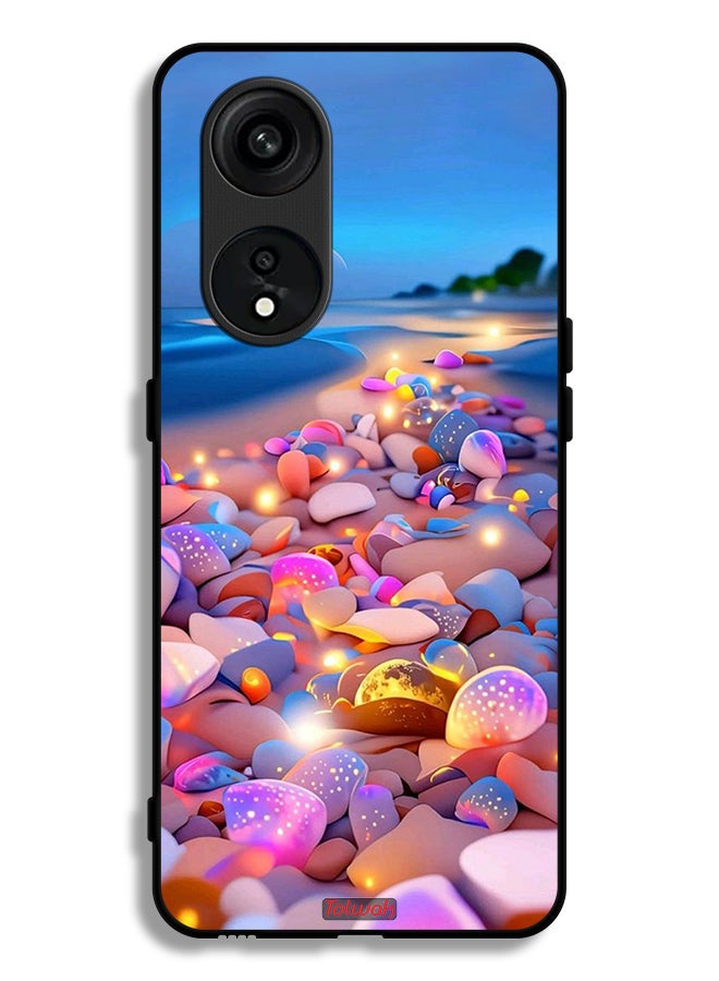 Tolwak Oppo Reno 8T 5G Protective Case Cover Stones Art - Image 1