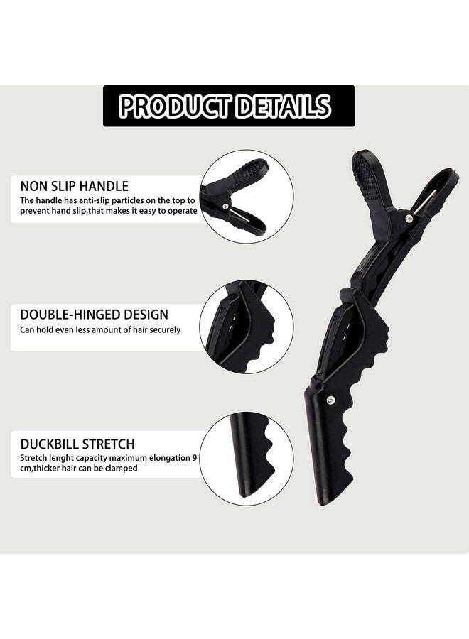 Jelyne 39 Pcs Butterfly Hair Clamps Clips Nonslip Grip Clips Styling Hair Clips Set Alligator Hair Clips Croc Clips And 3 Pcs Rat Tail Comb For Styling Sectioning Hair Clips Hair Salon Tool For Girls - Image 4