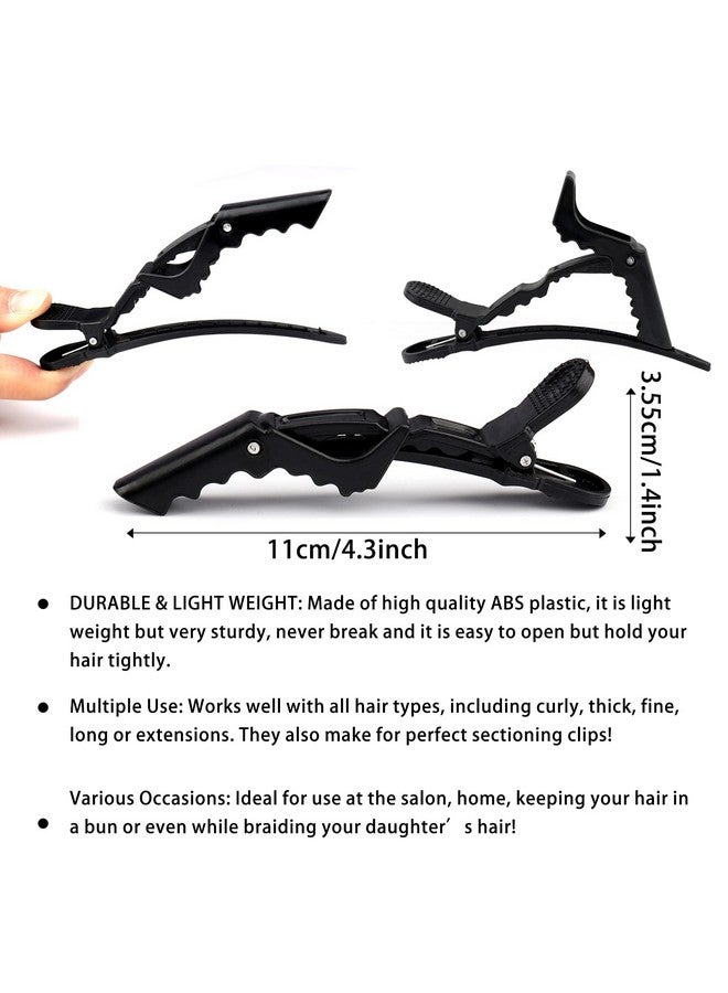 Jelyne 39 Pcs Butterfly Hair Clamps Clips Nonslip Grip Clips Styling Hair Clips Set Alligator Hair Clips Croc Clips And 3 Pcs Rat Tail Comb For Styling Sectioning Hair Clips Hair Salon Tool For Girls - Image 5