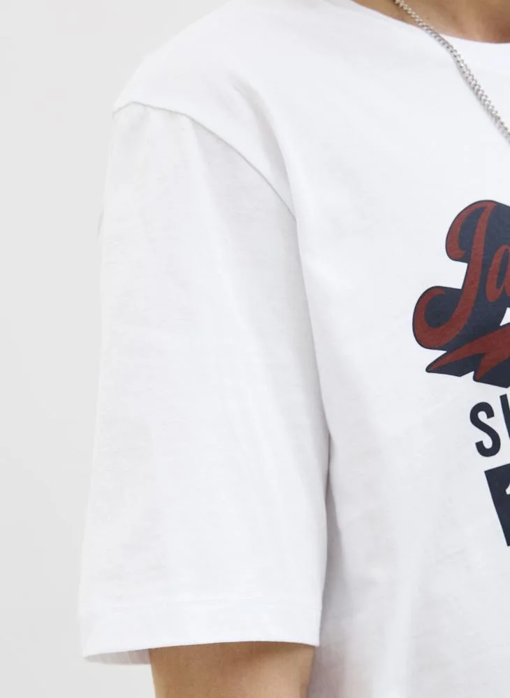 JACK & JONES Graphic Crew Neck Regular Fit T-Shirt