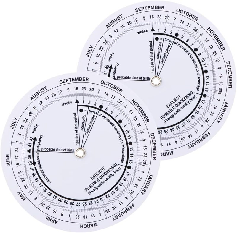 DQITJ 2 Pcs Pregnancy Wheel Pregnant Due Date Calculator - Image 1