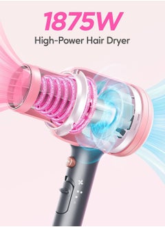 wavytalk Wavytalk Ionic Hair Dryer Blow Dryer with Diffuser & Comb for Curly Hair Professional 1875W High Power Dryer with Ceramic Technology for Fast Drying as Salon Light and Quiet  - Image 1