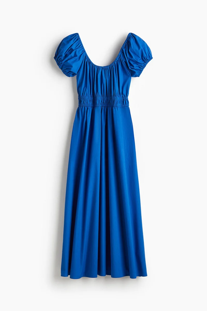 H&M Off-the-shoulder poplin dress