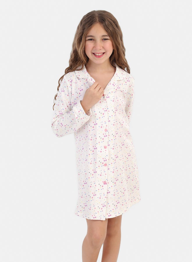 كارينا قميص نوم مطبوع بجرلي + قناع نوم - Image 4