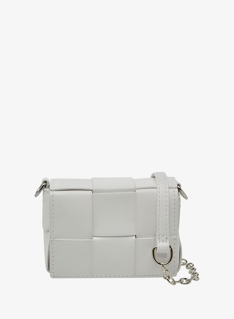 Flora Bella By Shoexpress Weave Textured Crossbody Bag With Chain Strap - Image 1