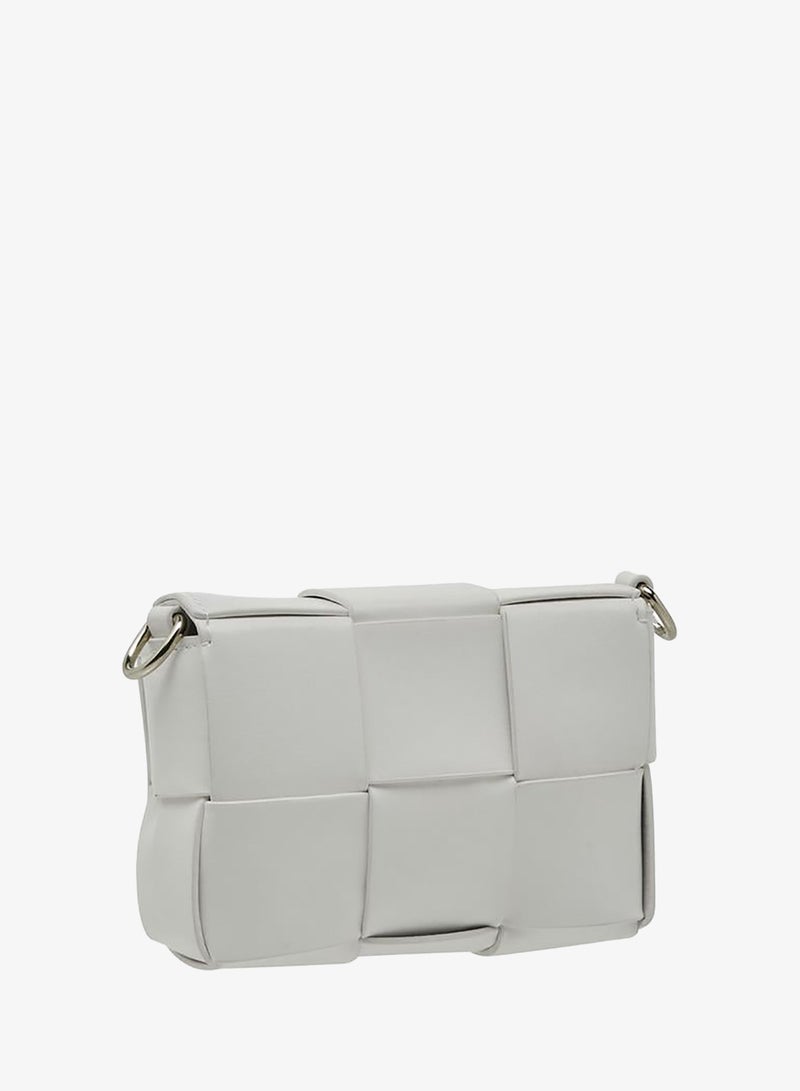 Flora Bella By Shoexpress Weave Textured Crossbody Bag With Chain Strap - Image 4