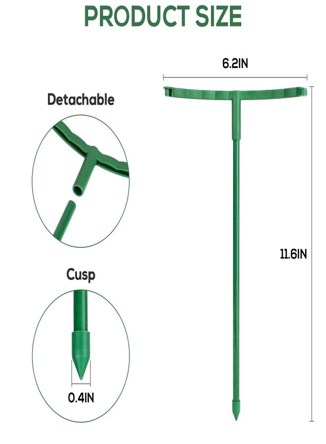 VACONICO 24 Pack Plant Support Stake Half Round Plant Support, Stackable 3 Tier Garden Flower Support, Plant Stakes for Indoor Outdoor Plants for Tomato,Monstera, Peony, Hydrangea, Climbing Plants - Image 3