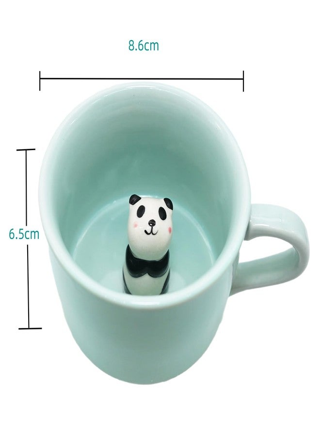 ZaH 3D Mug Animal Inside Cup Cartoon Ceramics Figurine Teacup for Boys Girls Kids Women Men Coffee Mug (8 oz Panda) - Image 4