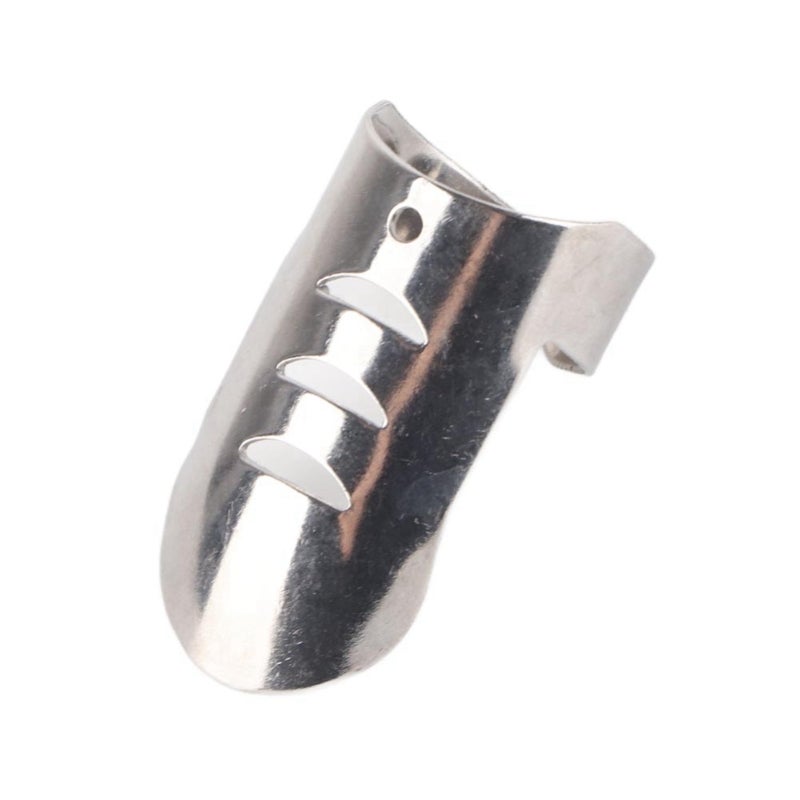 Finger Guard: Stainless Steel Small Size Washable Reusable - Non-toxic Durable Easy To Put On Finger Protector for Home Kitchen Vegetable Meat Cutting - Image 5