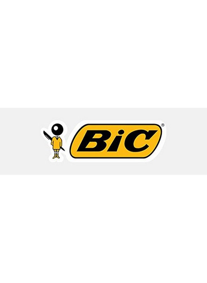 Bic قلم حبر جاف دائري بمقبض مريح نقطة دقيقة 0.8 مم أسود 3 دزينة GSFG11BE - Image 5