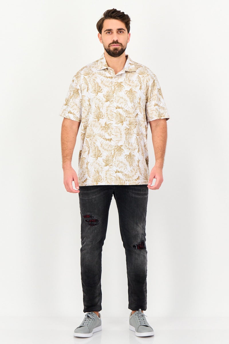 Chaps Men Classic Fit Floral Print Short Sleeve Polo Shirt, Multicolor - Image 4