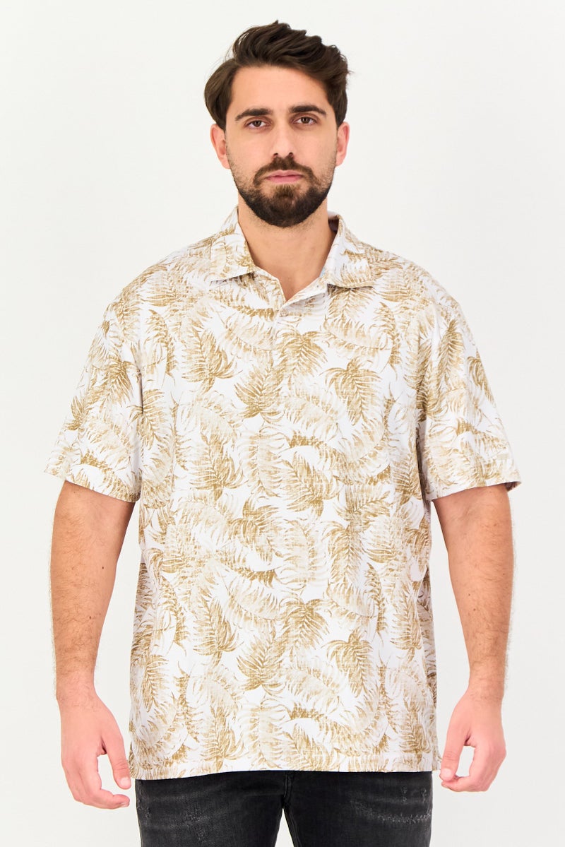 Chaps Men Classic Fit Floral Print Short Sleeve Polo Shirt, Multicolor - Image 1