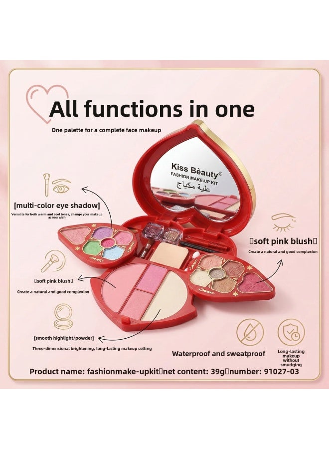 Kiss Beauty Fashion Make-Up Kit | Fresh & Flawless Look | Romantic Makeup Gift Set - Image 3