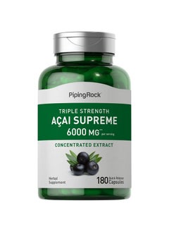 Piping Rock Acai Berry Capsules 6000Mg ; 180 Count ; Triple Strength Supplement ; Non Gmo Gluten Free  - Image 1