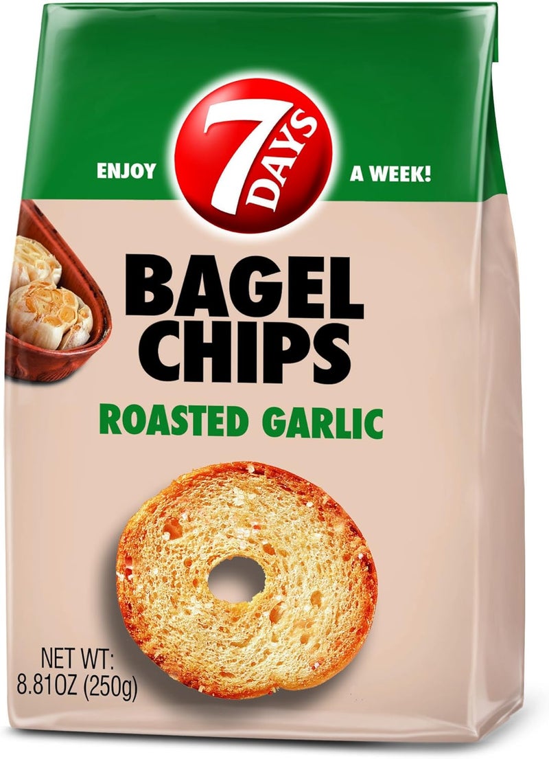 7 Days Roasted Garlic Bagel Chips - Image 1