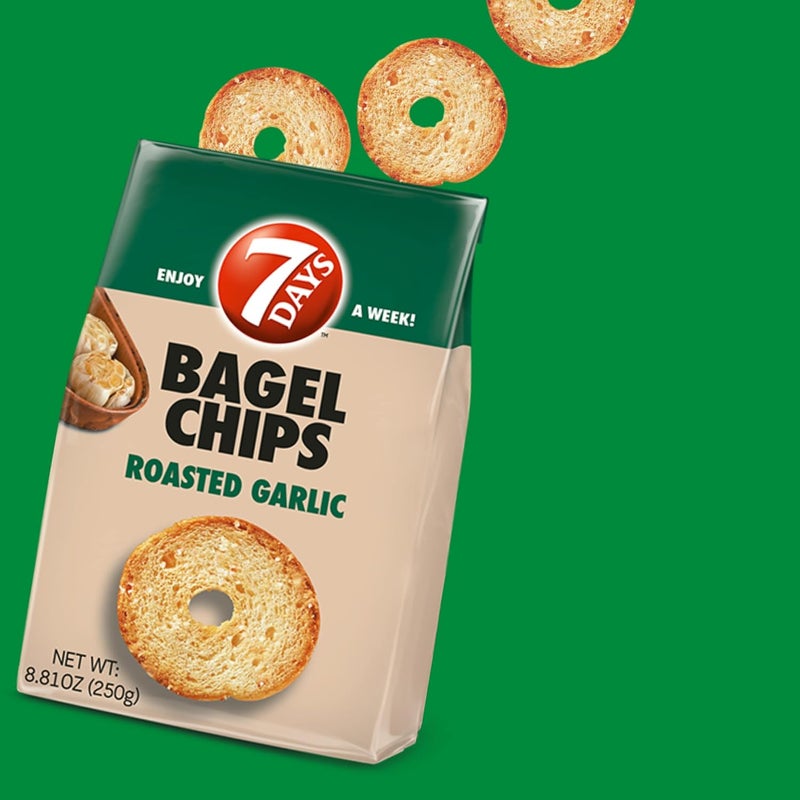 7 Days Roasted Garlic Bagel Chips - Image 2