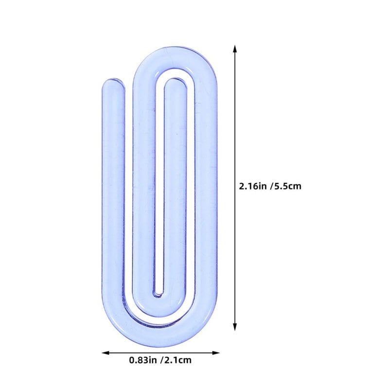 Green And Blue Plastic Paper Clips 50pcs Small Document Clips For Office And School Organization - Image 3