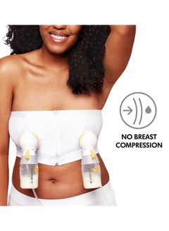 Medela Easy Expression Hands-Free Pumping Bra White Large  - Image 3