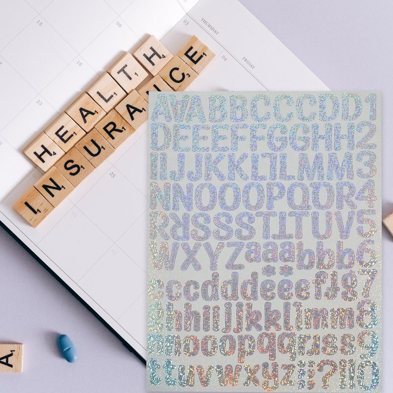 10 Sheets Self Adhesive Vinyl Personality Letter Sticker Alphabet Decals - Image 3