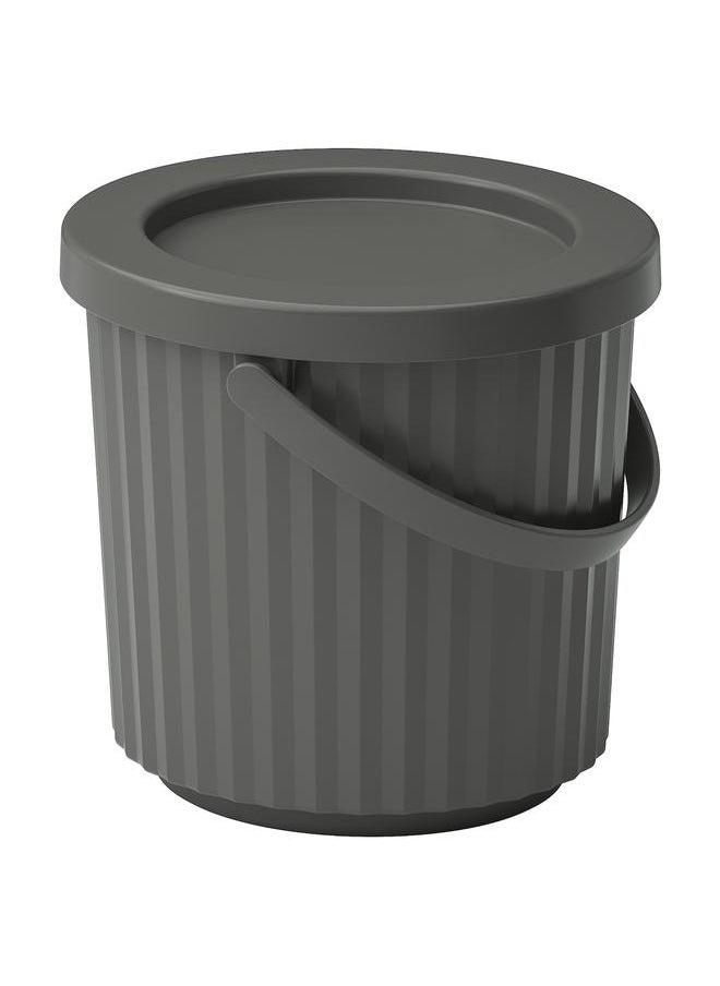 Beauenty Bin with lid, dark grey, 8 l  - Image 1
