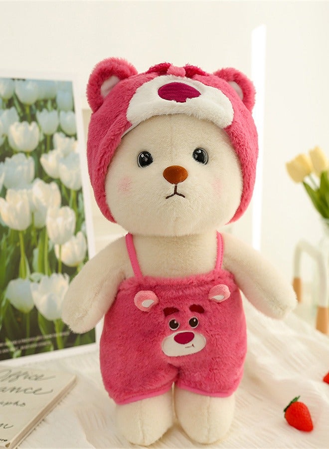 Dress Up Strawberry Bear Detachable Clothes Bear Plush Toys 30CM  - Image 1