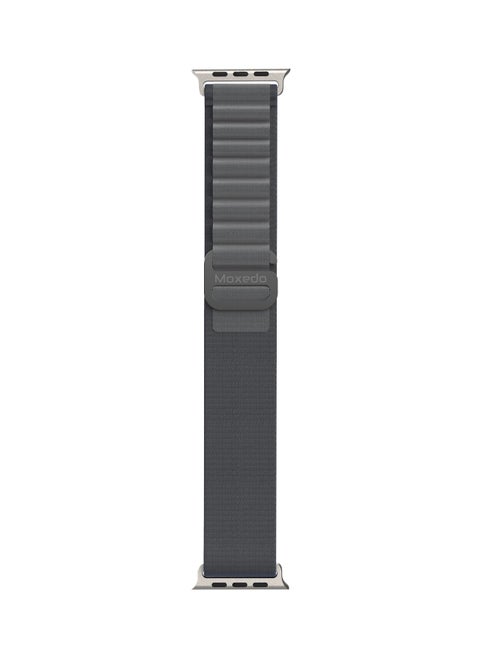 Moxedo Alpine Loop Watch Band Adjustable Sports Nylon Woven with Titanium G-Hook Strap Compatible with Apple Watch Band Series 8,7,6,5,4,3,2,1,SE Ultra design for 44mm,45mm,49mm (Dark Grey)