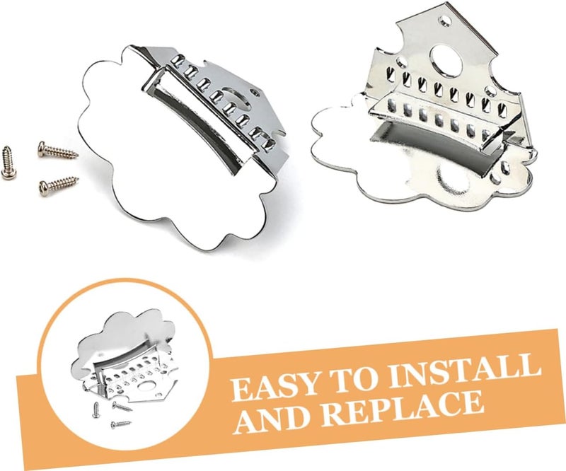 VICASKY 1set String Mandolin Tailpiece Cloud Shape Metal String Accessory Easy to Install Enhances Sound Quality for Mandolin Instruments Replacement Part - Image 2
