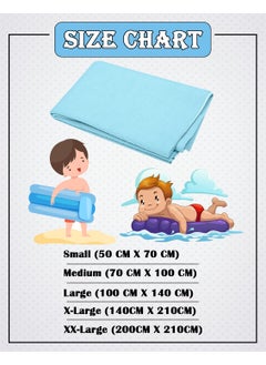 BTfash BTfash Baby Waterproof Reusable Super Soft Fast Drying Mattress Protector Small Sky Blue  - Image 3