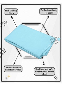 BTfash BTfash Baby Waterproof Reusable Super Soft Fast Drying Mattress Protector Small Sky Blue  - Image 5