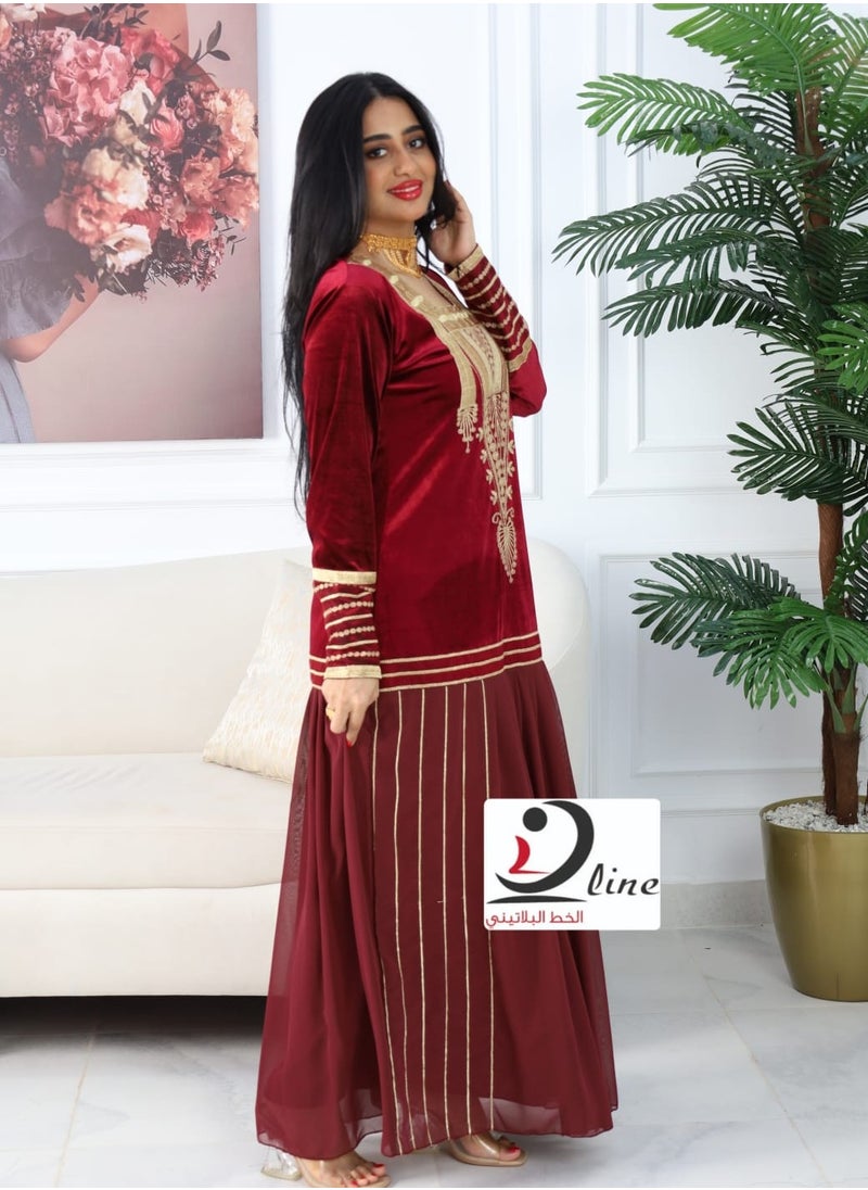 ماركة غير محددة - جلابيه نسائيه عسيري مخمل - Image 1
