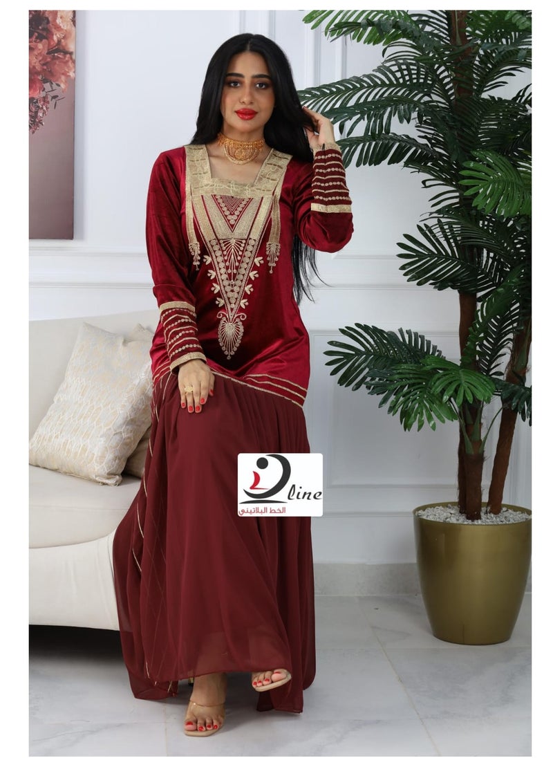 ماركة غير محددة - جلابيه نسائيه عسيري مخمل - Image 1