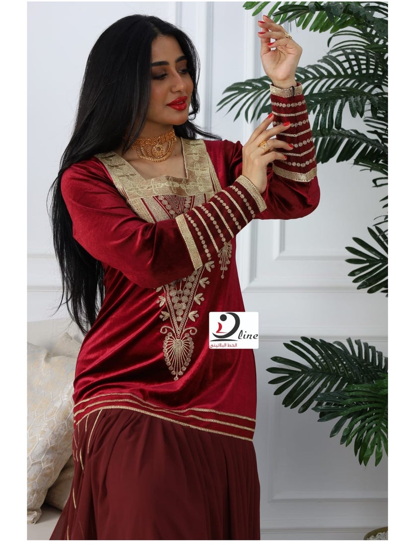 ماركة غير محددة - جلابيه نسائيه عسيري مخمل - Image 1