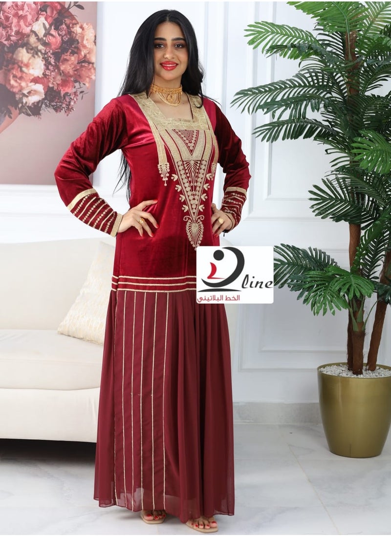ماركة غير محددة - جلابيه نسائيه عسيري مخمل - Image 1