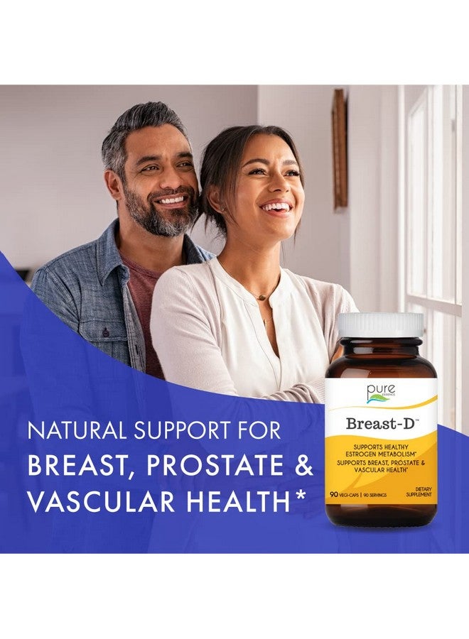 PURE ESSENCE LABS Breast D by Pure Essence - Natural Supplement for Estrogen Balance, Hormonal Acne, and Menopause Support with Vitamin D3, Calcium, Green Tea & Lycopene - 90 Capsules - Image 3