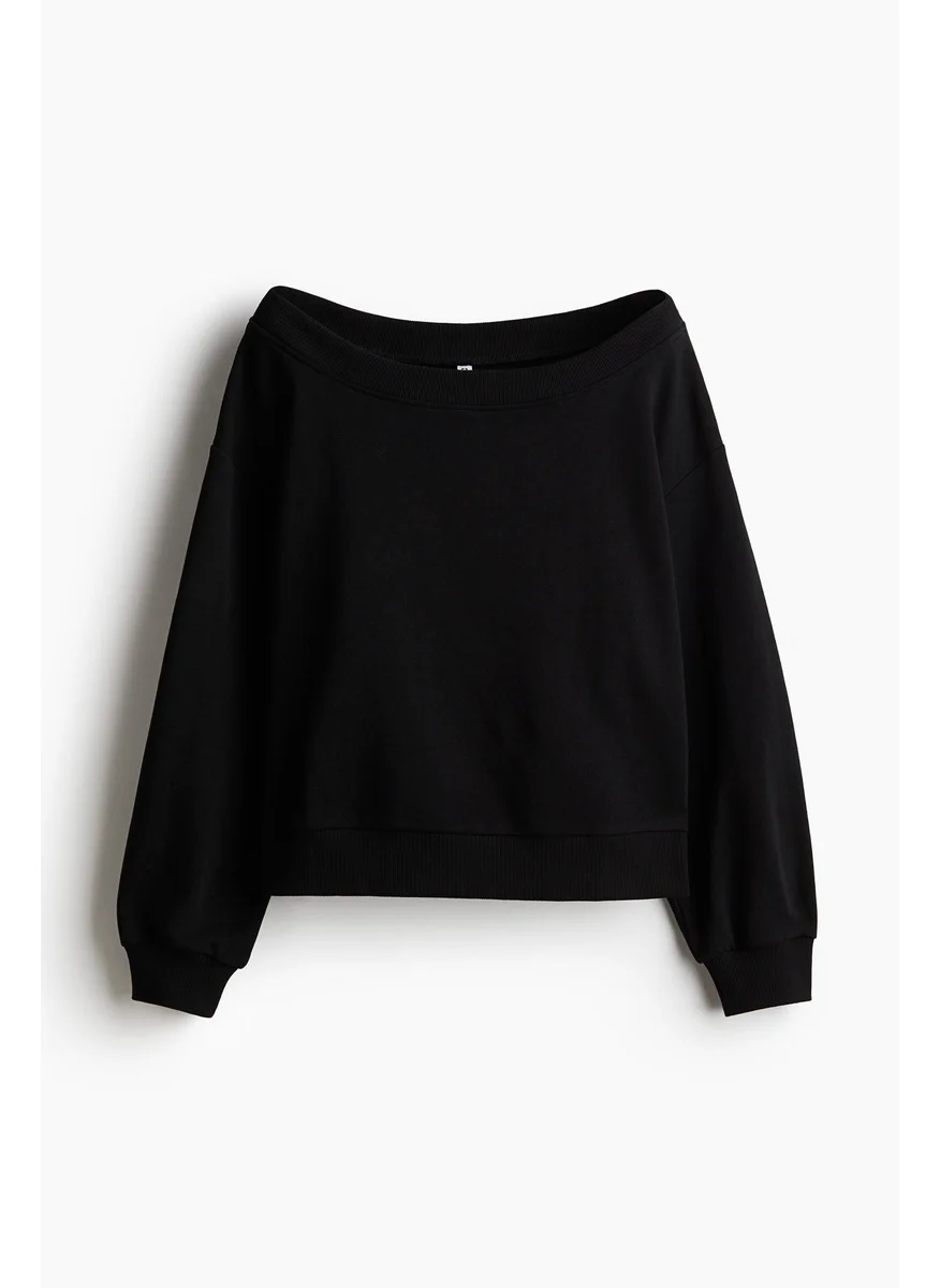 H&M Off-The-Shoulder Sweatshirt