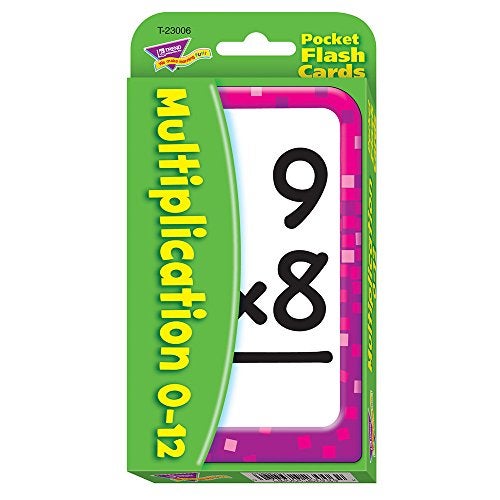 Trend Enterprises: Multiplication 0-12 Pocket Flash Cards, Great for Skill Building and Test Prep, 56 Self-Checking Cards Included, Master 104 Equations and Increase Math Skills, for Ages 6 and Up - Image 1
