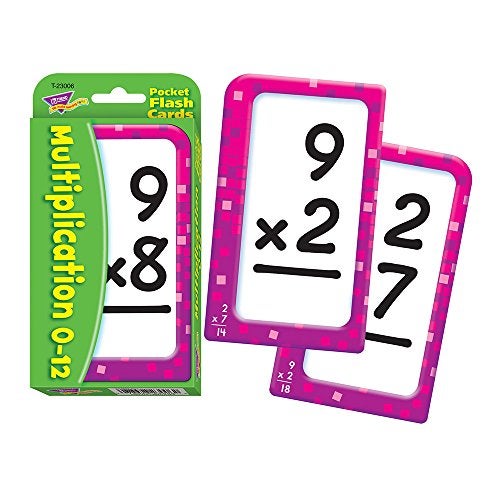 Trend Enterprises: Multiplication 0-12 Pocket Flash Cards, Great for Skill Building and Test Prep, 56 Self-Checking Cards Included, Master 104 Equations and Increase Math Skills, for Ages 6 and Up - Image 2